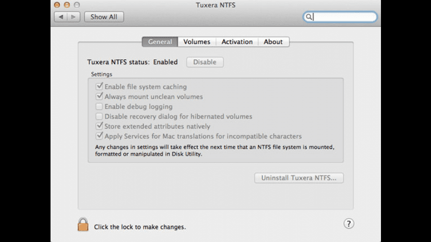 why is ntfs flash drive lock for mac